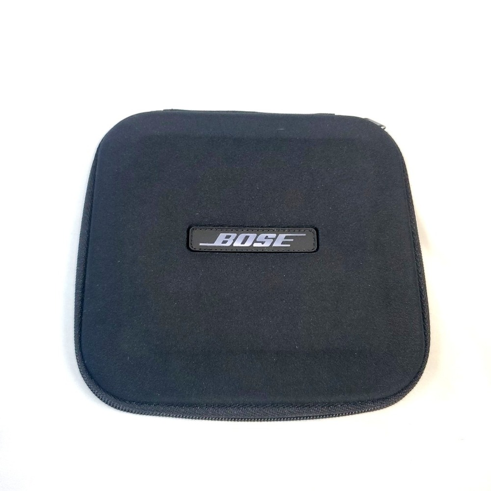 Genuine OEM Bose‎ Headphone Case Black Bag w/ Zipper Square 5"x 6"